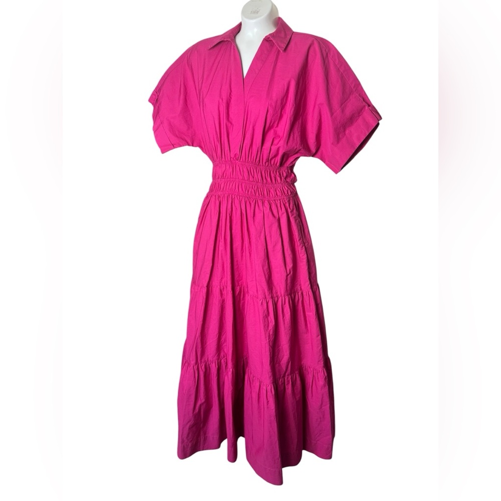 Anthropologie Somerset Maxi Dress Bright Pink - Picture 3 of 10